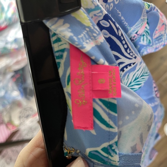 Lilly Pulitzer Faye Skirt Peri Lapis Lanterns. Worn once. Size 8 - Picture 3 of 3